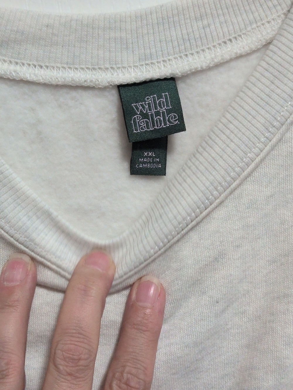 Heather Gray And Ivory Oversized Sweatshirt - Picture 2 of 4